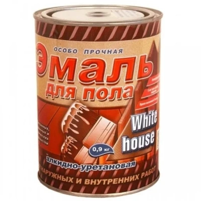 Эмаль для пола White house (глянцевая; золотисто-коричневая), 0,9 кг купить в отделе магазина Экономстрой