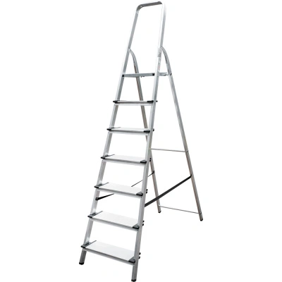 Стремянка алюминиевая Новая Высота NV 1117, 7 ступеней, ширина ступени - 130 мм купить в отделе магазина Экономстрой