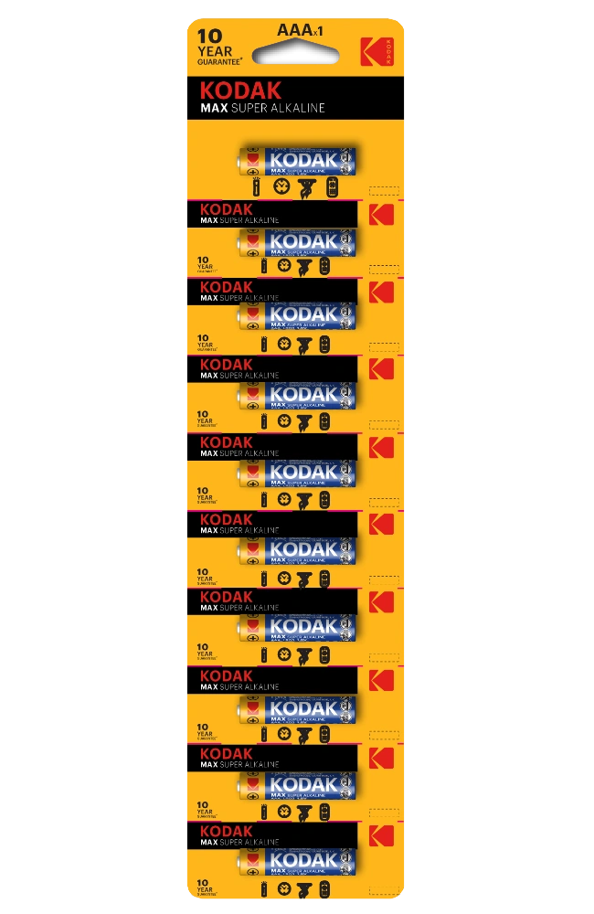 Батарейка щелочная Kodak Max LR03-10BL / ААА, 1,5V (1 шт) купить в отделе Батарейки магазина Экономстрой