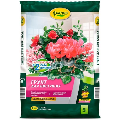 Грунт для цветущих Фаско, цветочное счастье, 5 л купить в отделе магазина Экономстрой