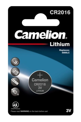 Батарейка литиевая Camelion CR2016 BL1, 3V (1 шт)