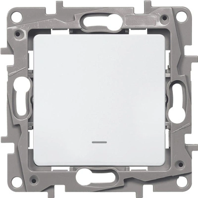 Выключатель 1 клавишный белый с подсветкой Etika купить в отделе магазина Экономстрой