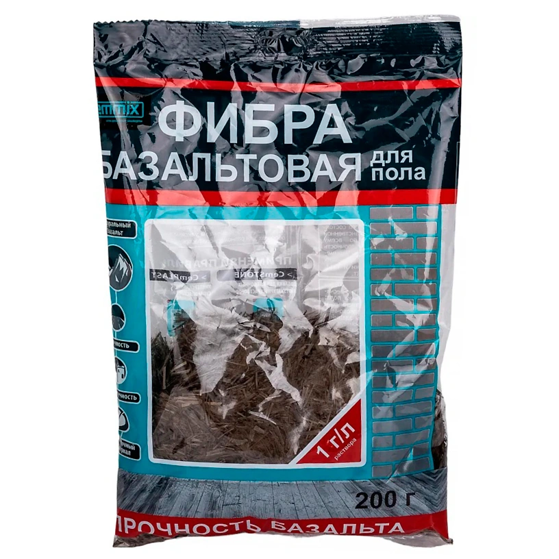 Базальтовая фибра Cemmix Fibra R, 200 г купить в отделе Добавки для строительных растворов магазина Экономстрой