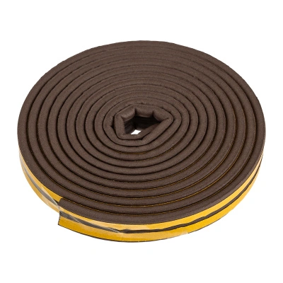 Уплотнитель самоклеящийся PROconnect, коричневый, Р-профиль 9х5,5 мм, для зазоров 2,5-4 мм, упаковка по 6 м купить в отделе магазина Экономстрой