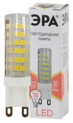 Лампа светодиодная капсульная Эра LED smd JCD-7W-CER-827-G9 560lm 2700К, Б0027865 купить в отделе магазина Экономстрой