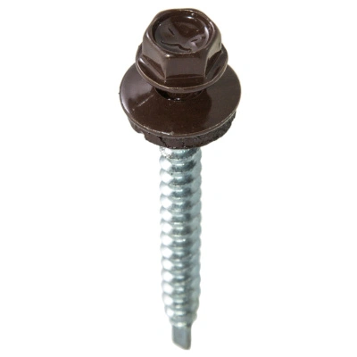 Саморез кровельный RAL 8017, темно-коричневый, 4,8х50 мм (40 шт) купить в отделе магазина Экономстрой