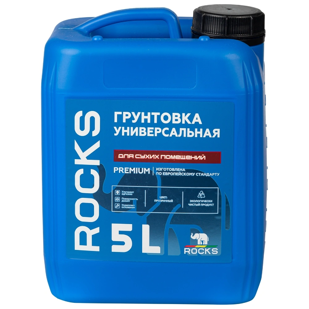 Грунтовка универсальная для сухих помещений Rocks, 5 л купить в отделе Грунтовки магазина Экономстрой