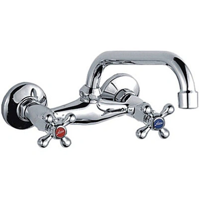 Смеситель Ledeme настенный, верхний излив, крест, керамика купить в отделе магазина Экономстрой