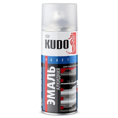 Эмаль аэрозольная алкидная для радиаторов Kudo KU-5102, белая матовая, 520 мл