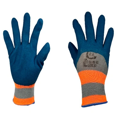 Перчатки нейлоновые 3/4 с латексным покрытием, полосатик купить в отделе магазина Экономстрой