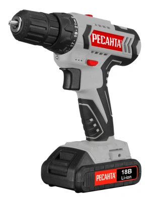 Аккумуляторная дрель-шуруповерт Ресанта ДА-18-2ЛК 75/14/5 (2,0 Ач) купить в отделе магазина Экономстрой