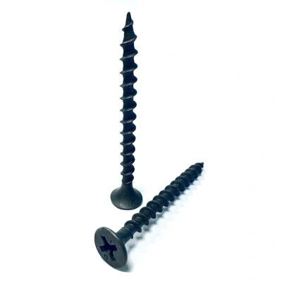 Саморез усиленный по дереву (ГД), редкий шаг, черный, 3,5х51 мм (500 шт) купить в отделе магазина Экономстрой