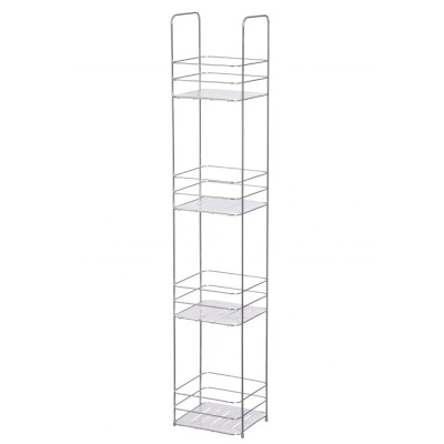 Стеллаж для ванной комнаты Vanstore, Practic, 4 яруса, 17х16х87 см