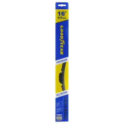 Щетка стеклоочистителя бескаркасная Goodyear Premium, 16&quot;/41 см (8 переходников)