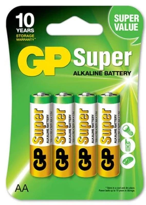 Батарейка алкалиновая GP Super Alkaline LR6-4BL / АА, 1,5V (4 шт)