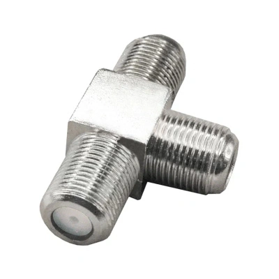 Переходник соединитель PROconnect, x3 гнезда, F (F-тройник), пакет, 1 шт