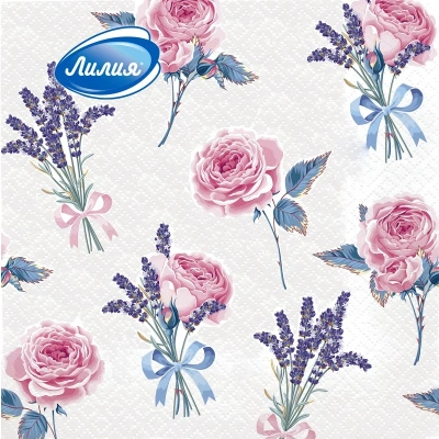 Салфетки Лилия, "Очарование", 33х33 см, 2 слоя, 20 листов купить в отделе магазина Экономстрой