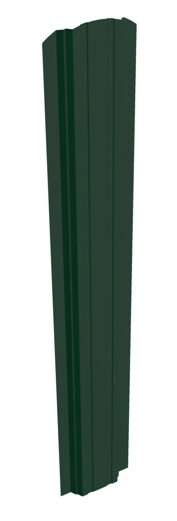картинка Евроштакетник П-образный фигурный, односторонний, темно-зеленый (RAL 6005),109х2000 мм от магазина Экономстрой
