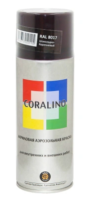 Краска аэрозольная акриловая Coralino С18017 (шоколадно-коричневый; RAL 8017), 520 мл