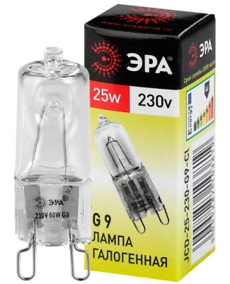 Лампа галогенная Эра G9-JCD-25W-230V-CL 350lm 3000К, C0027376 купить в отделе магазина Экономстрой