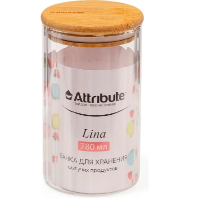 Банка для хранения сыпучих продуктов Attribute Lina, 780 мл купить в отделе магазина Экономстрой