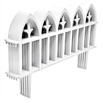 Забор декоративный Protex Кованый цветок, белый, 620х370 мм (5 шт) купить в отделе магазина Экономстрой