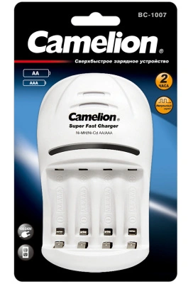 Портативное зарядное устройство Camelion BC-1007 для 4 аккумуляторов AAA/AA