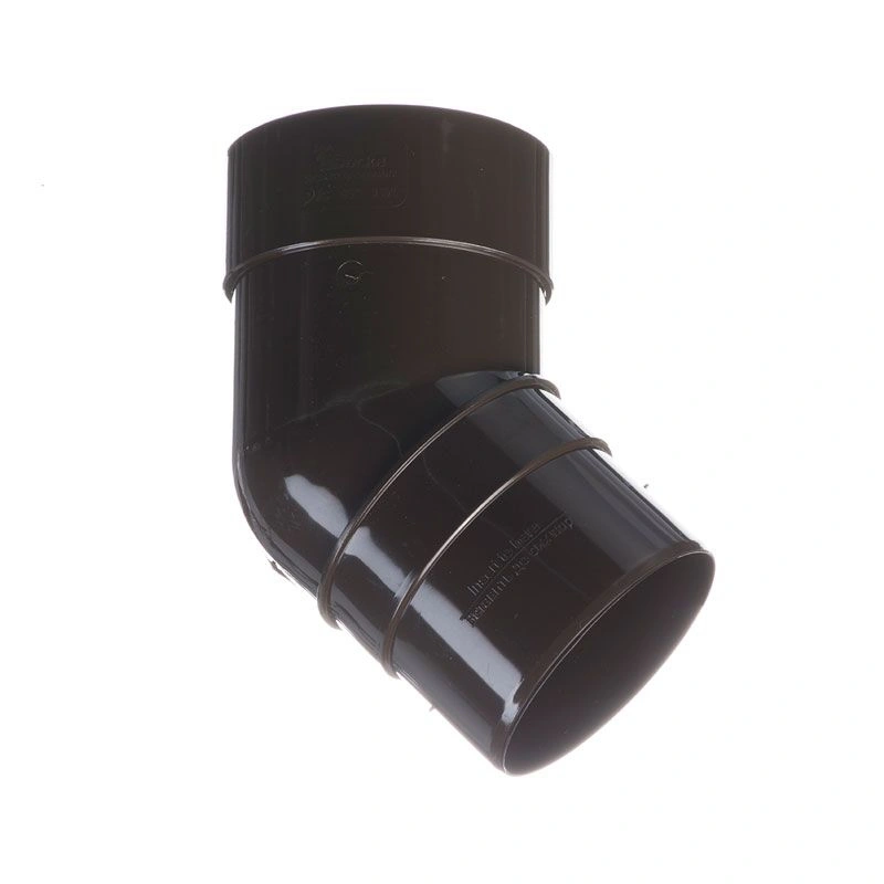 Колено Docke STANDARD (Standart) пластиковое 80 мм, 45°, темно-коричневое RAL 8019 купить в отделе Водосточные системы магазина Экономстрой