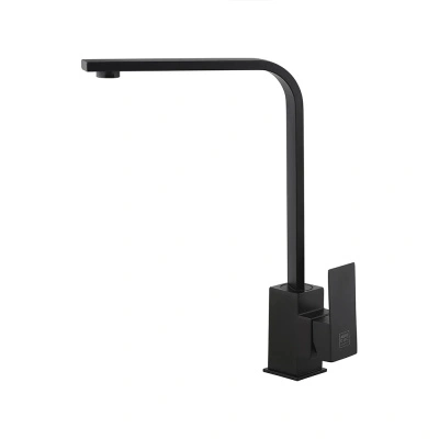 Смеситель для кухни Aqueduc 345324, одноручковый, высокий излив, нержавеющая сталь, черный купить в отделе магазина Экономстрой