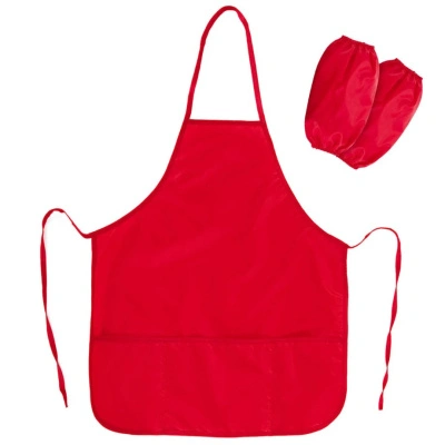 Фартук с нарукавниками для труда и занятий творчеством ПИФАГОР, 44х55 см, красный, 228360, 748772 купить в отделе магазина Экономстрой