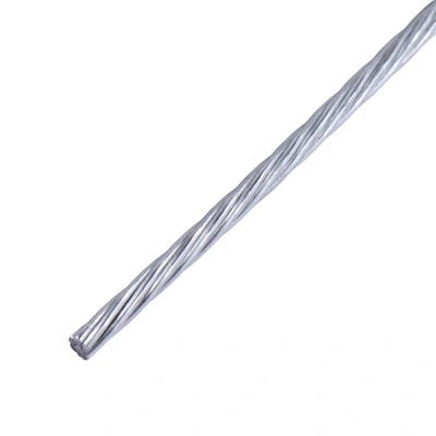 Трос стальной DIN 3055, белый цинк, 5 мм (5 м)