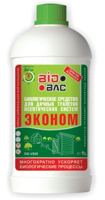 Биологическое средство для дачных туалетов и септических систем, 1 л BIOBAC BB-V600 купить в отделе магазина Экономстрой