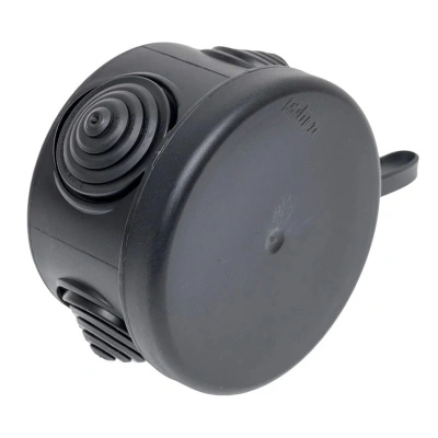 Коробка распаячная для открытой проводки RUVinil (IP55) 67010МЧ, 4 ввода, черная, 60х40 мм