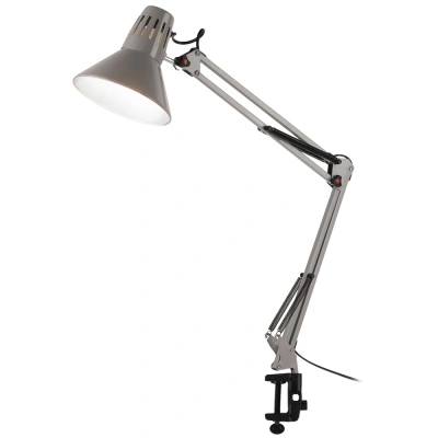 Светильник настольный, светодиодный Эра N-121-E27-40W-GY серый, на струбцине, 40Вт купить в отделе магазина Экономстрой