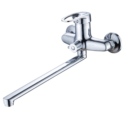 Смеситель для ванны, EM2204, плоский, длинный излив купить в отделе магазина Экономстрой