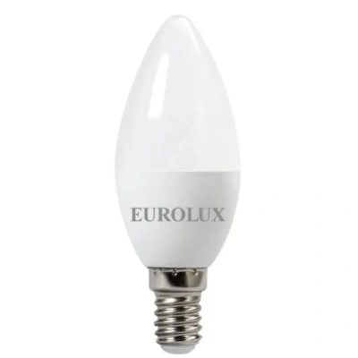 Лампа светодиодная Eurolux LL-E-C37-7W-230-4K-E14, свеча, E14 C37 7Вт 560Лм 4000К, нейтральный белый свет, 76/2/8 купить в отделе магазина Экономстрой