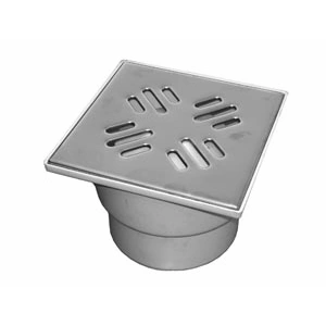 Трап PP вертикальный Ду50 150х150, решетка из нержавейки купить в отделе магазина Экономстрой