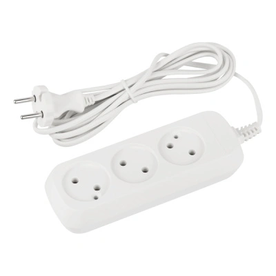 Удлинитель бытовой без заземления Эра, Greenline, 3 гнезда, ШВВП 2x0,75, 10A/3500Вт, 3 м купить в отделе магазина Экономстрой