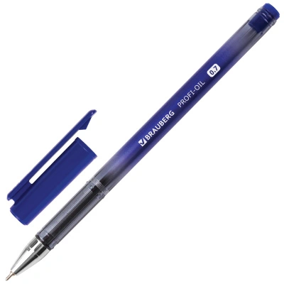 Ручка шариковая масляная, синяя, 0,7 мм, линия 0,35 мм, Brauberg Profi-Oil 141632 купить в отделе магазина Экономстрой