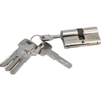 Цилиндровый механизм Apecs SM-60-NI, ключ/ключ, никель