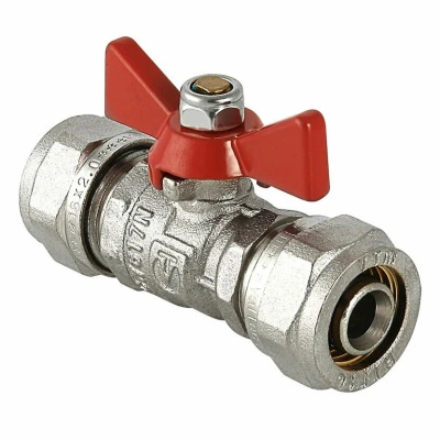 Кран шаровой под обжим, рукоятка бабочка, Valtec VT.343.N.1616, 16 купить в отделе магазина Экономстрой
