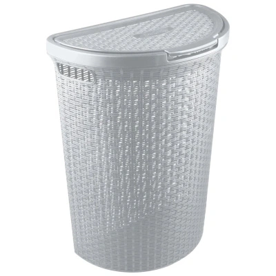 Корзина для белья Eco Style, светло-серый, 460х265х610 мм купить в отделе магазина Экономстрой
