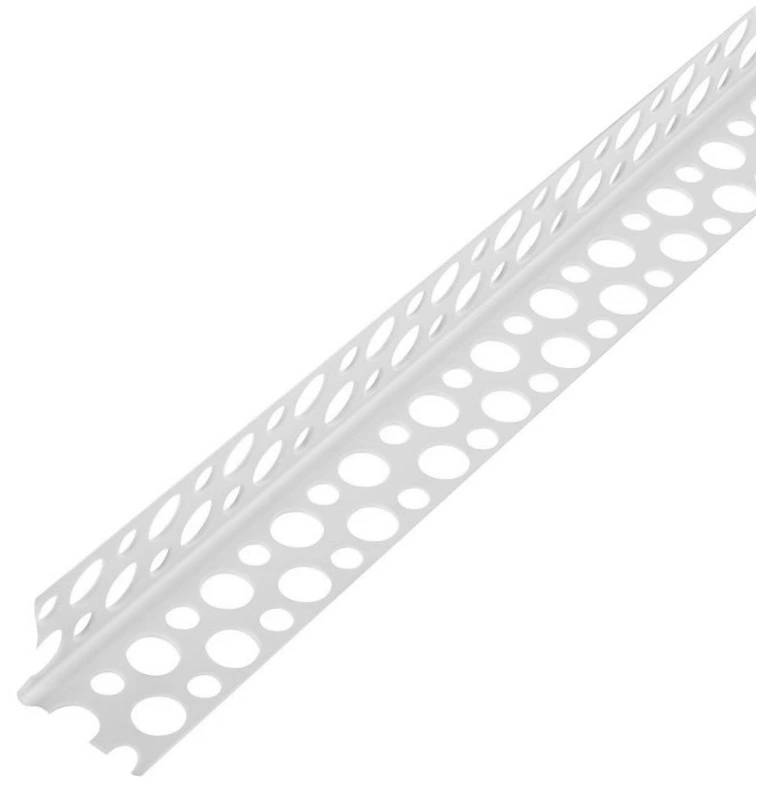 Угол ПВХ перфорированный, белый, 25х25х3000 мм купить в отделе Профиль и аксессуары для гипсокартона магазина Экономстрой