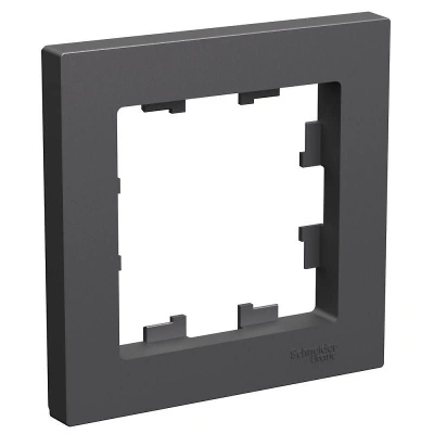 Рамка 1-постовая Systeme Electric AtlasDesign, базальт (ATN001401) купить в отделе магазина Экономстрой