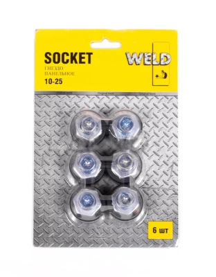 Розетка-гнездо панельное (6 шт) 10-25 SOCKET купить в отделе магазина Экономстрой