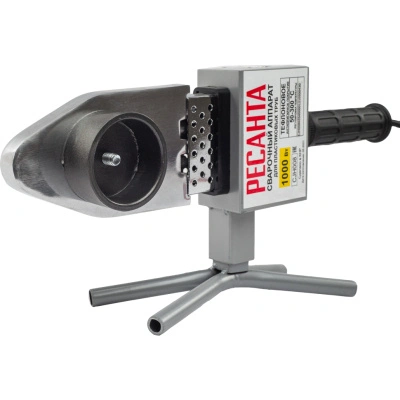 Сварочный аппарат Ресанта, для ПВХ труб, АСПТ-1000, 1000 Вт, насадки 20-63 мм купить в отделе магазина Экономстрой