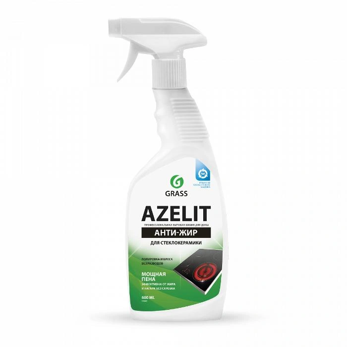 Анти-жир чистящее средство для стеклокерамики 600 мл триггер GRASS "Azelit" 57213 купить в отделе Чистящие средства магазина Экономстрой