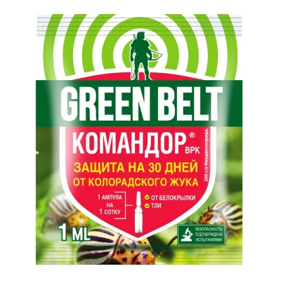 Средство от вредителей Грин Бэлт, Командор, (защита от колорад. жука, тли, белокрылки), 1 мл