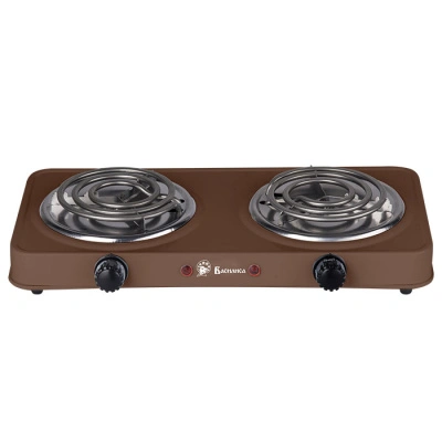 Плита электрическая "ВАСИЛИСА", ВА-902, 2000 Вт, 2-конфорочная коричневый купить в отделе магазина Экономстрой