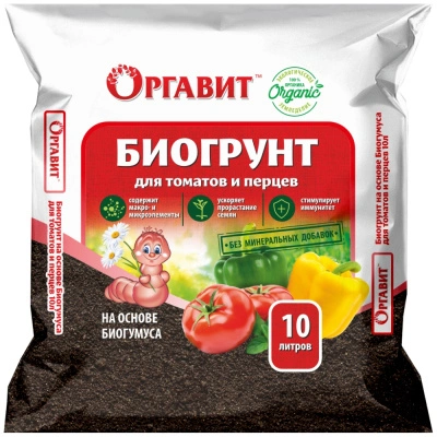 Биогрунт на основе Биогумуса "Для томатов и перцев", 10 л купить в отделе магазина Экономстрой